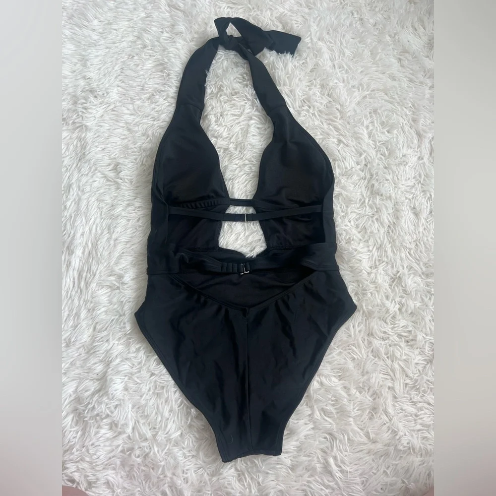 Adore Me NEW Black Brinlee Contour One Piece Swimsuit - Size Medium - Picture 5 of 12